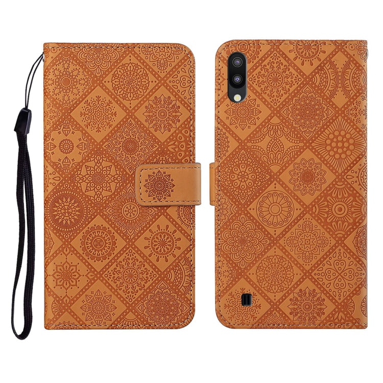 Ethnic Style Embossed Pattern Horizontal Flip Leather Case with Holder & Card Slots & Wallet & Lanyard, For Samsung Galaxy A01, For Samsung Galaxy A10 / M10, For Samsung Galaxy A10s