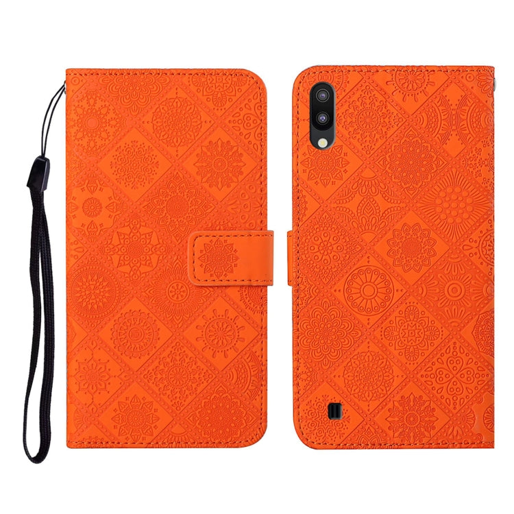 Ethnic Style Embossed Pattern Horizontal Flip Leather Case with Holder & Card Slots & Wallet & Lanyard, For Samsung Galaxy A01, For Samsung Galaxy A10 / M10, For Samsung Galaxy A10s