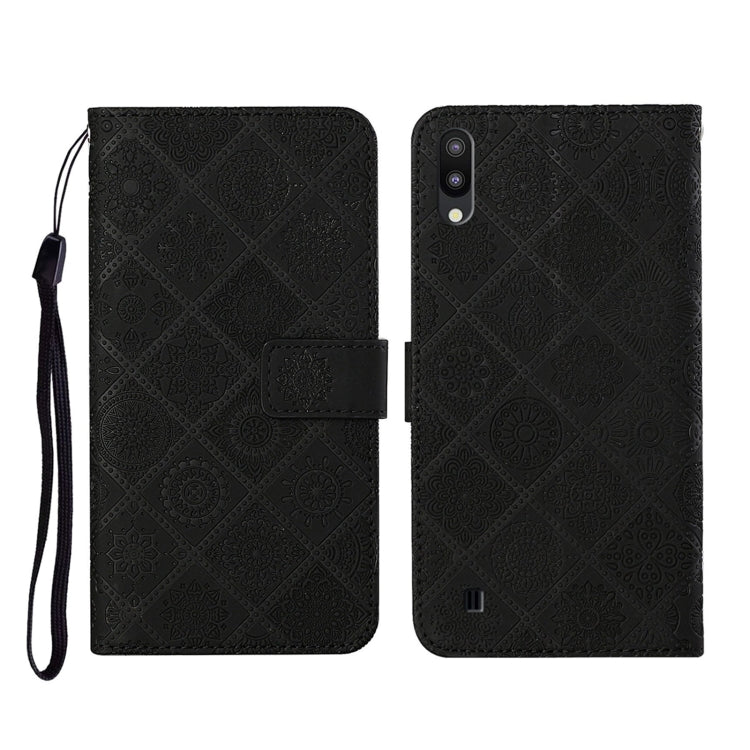Ethnic Style Embossed Pattern Horizontal Flip Leather Case with Holder & Card Slots & Wallet & Lanyard, For Samsung Galaxy A01, For Samsung Galaxy A10 / M10, For Samsung Galaxy A10s
