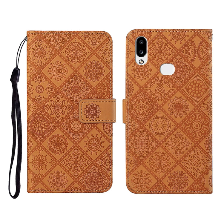 Ethnic Style Embossed Pattern Horizontal Flip Leather Case with Holder & Card Slots & Wallet & Lanyard, For Samsung Galaxy A01, For Samsung Galaxy A10 / M10, For Samsung Galaxy A10s