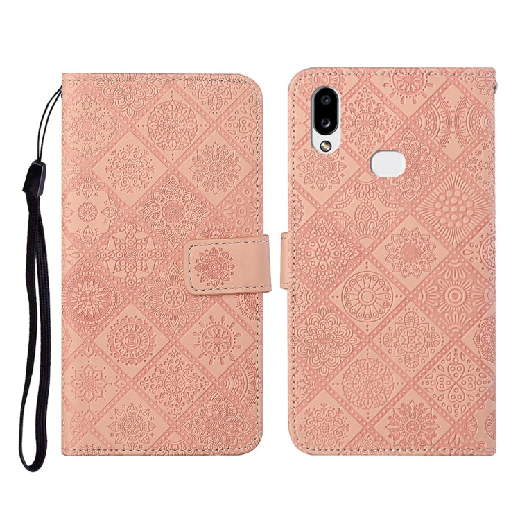Ethnic Style Embossed Pattern Horizontal Flip Leather Case with Holder & Card Slots & Wallet & Lanyard, For Samsung Galaxy A01, For Samsung Galaxy A10 / M10, For Samsung Galaxy A10s