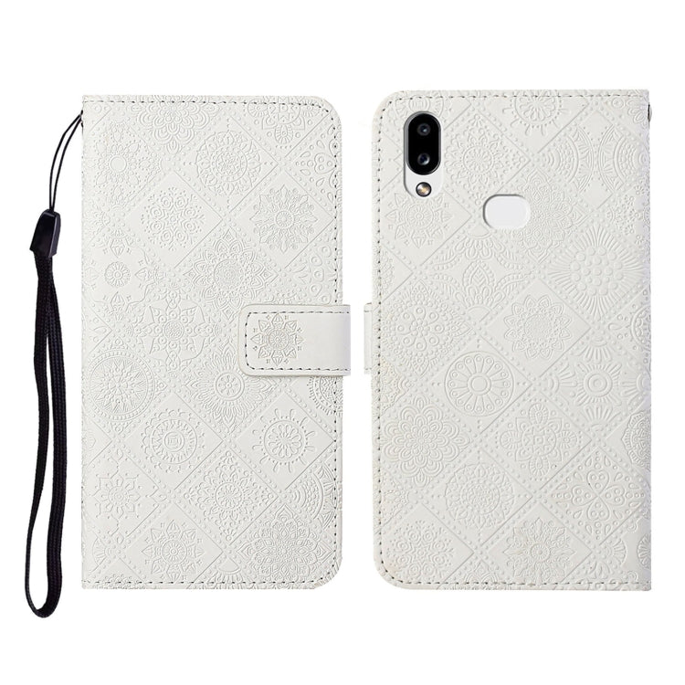 Ethnic Style Embossed Pattern Horizontal Flip Leather Case with Holder & Card Slots & Wallet & Lanyard, For Samsung Galaxy A01, For Samsung Galaxy A10 / M10, For Samsung Galaxy A10s
