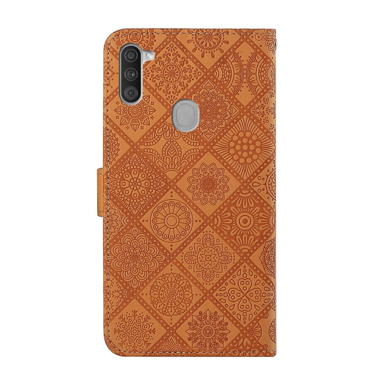 Ethnic Style Embossed Pattern Horizontal Flip Leather Case with Holder & Card Slots & Wallet & Lanyard, For Samsung Galaxy A11, For Samsung Galaxy A12, For Samsung Galaxy A20 / A30