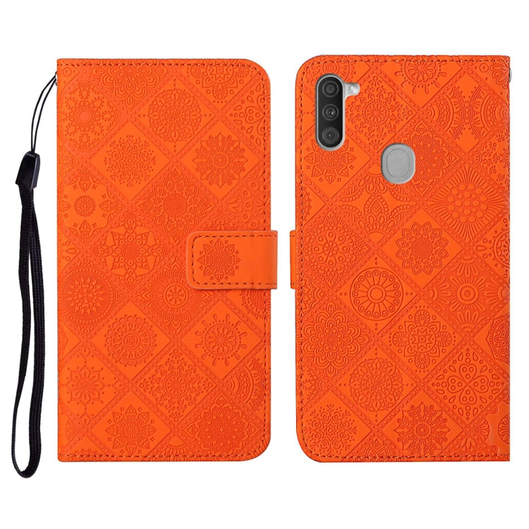 Ethnic Style Embossed Pattern Horizontal Flip Leather Case with Holder & Card Slots & Wallet & Lanyard, For Samsung Galaxy A11, For Samsung Galaxy A12, For Samsung Galaxy A20 / A30