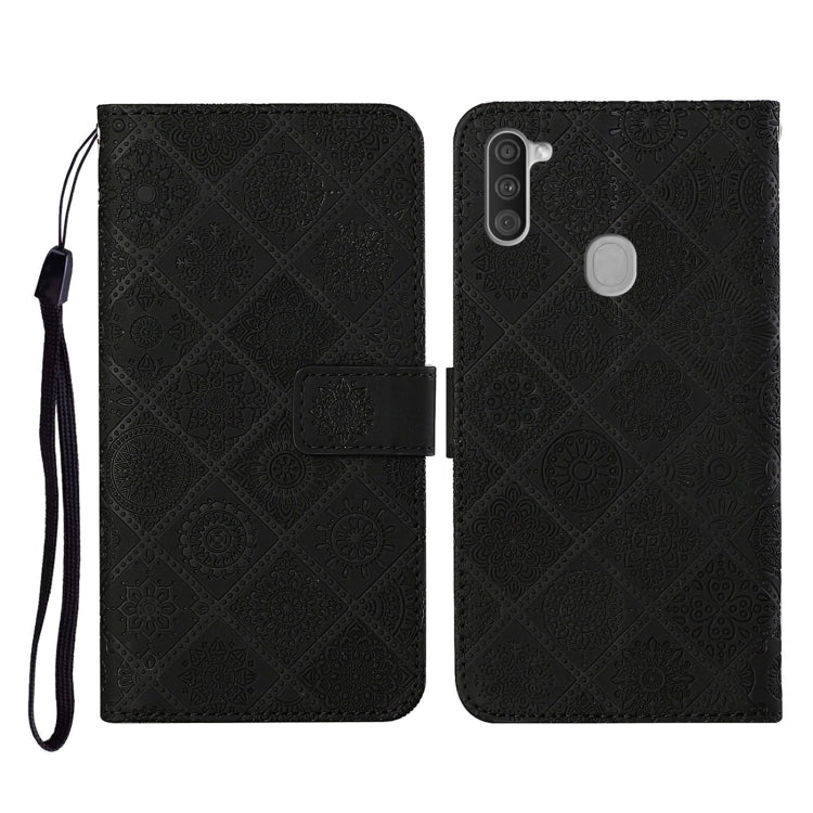 Ethnic Style Embossed Pattern Horizontal Flip Leather Case with Holder & Card Slots & Wallet & Lanyard, For Samsung Galaxy A11, For Samsung Galaxy A12, For Samsung Galaxy A20 / A30