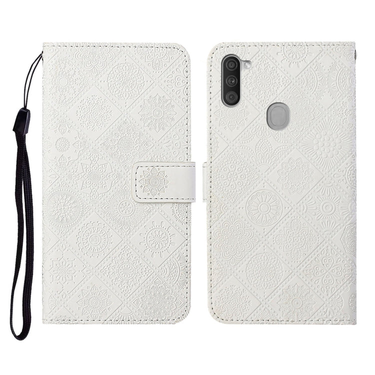 Ethnic Style Embossed Pattern Horizontal Flip Leather Case with Holder & Card Slots & Wallet & Lanyard, For Samsung Galaxy A11, For Samsung Galaxy A12, For Samsung Galaxy A20 / A30