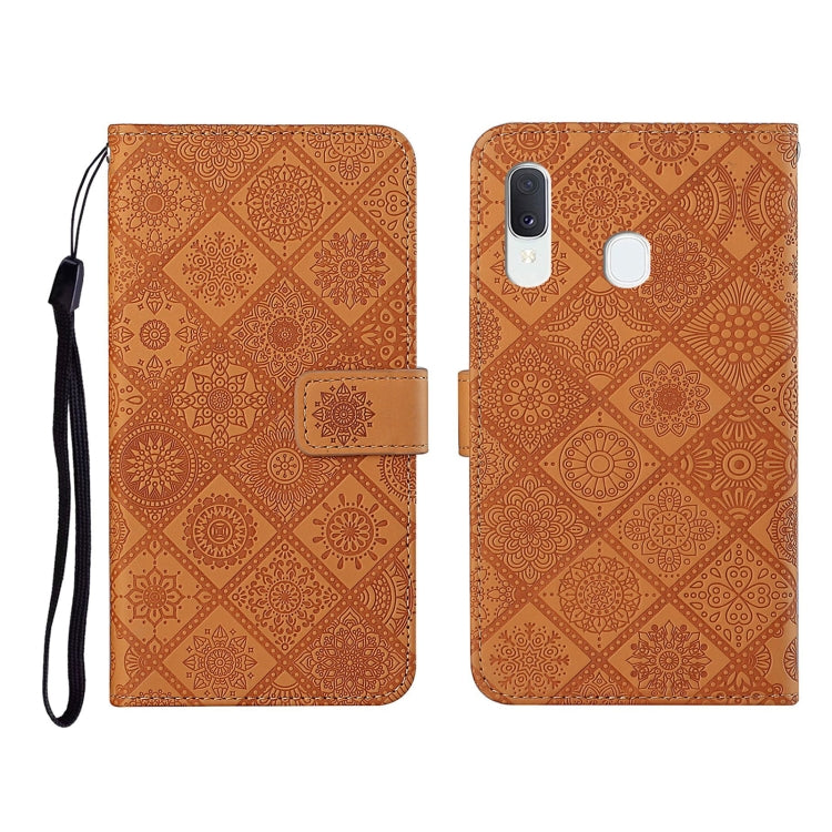 Ethnic Style Embossed Pattern Horizontal Flip Leather Case with Holder & Card Slots & Wallet & Lanyard, For Samsung Galaxy A11, For Samsung Galaxy A12, For Samsung Galaxy A20 / A30