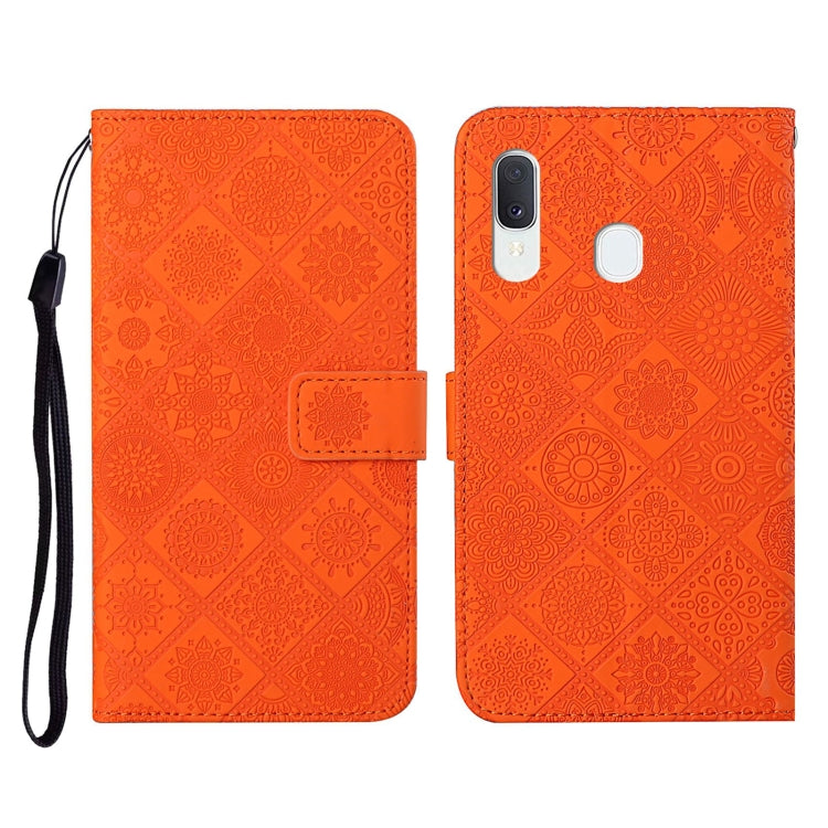 Ethnic Style Embossed Pattern Horizontal Flip Leather Case with Holder & Card Slots & Wallet & Lanyard, For Samsung Galaxy A11, For Samsung Galaxy A12, For Samsung Galaxy A20 / A30