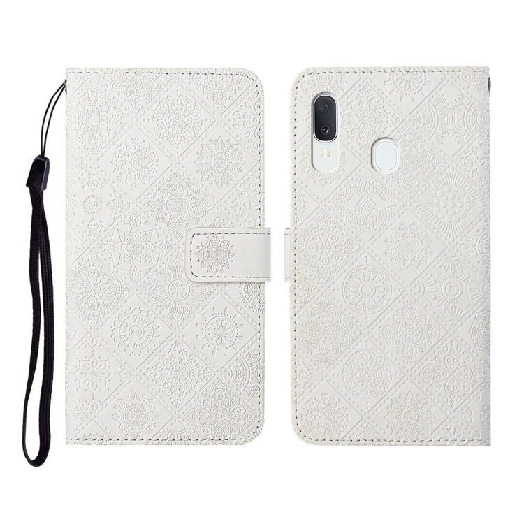 Ethnic Style Embossed Pattern Horizontal Flip Leather Case with Holder & Card Slots & Wallet & Lanyard, For Samsung Galaxy A11, For Samsung Galaxy A12, For Samsung Galaxy A20 / A30