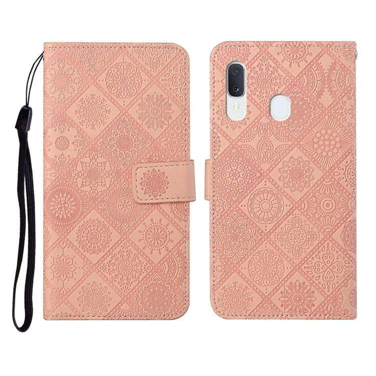 Ethnic Style Embossed Pattern Horizontal Flip Leather Case with Holder & Card Slots & Wallet & Lanyard, For Samsung Galaxy A20e, For Samsung Galaxy A20s, For Samsung Galaxy A21