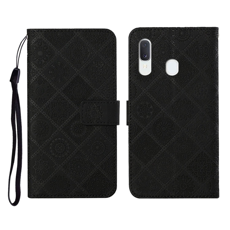 Ethnic Style Embossed Pattern Horizontal Flip Leather Case with Holder & Card Slots & Wallet & Lanyard, For Samsung Galaxy A20e, For Samsung Galaxy A20s, For Samsung Galaxy A21