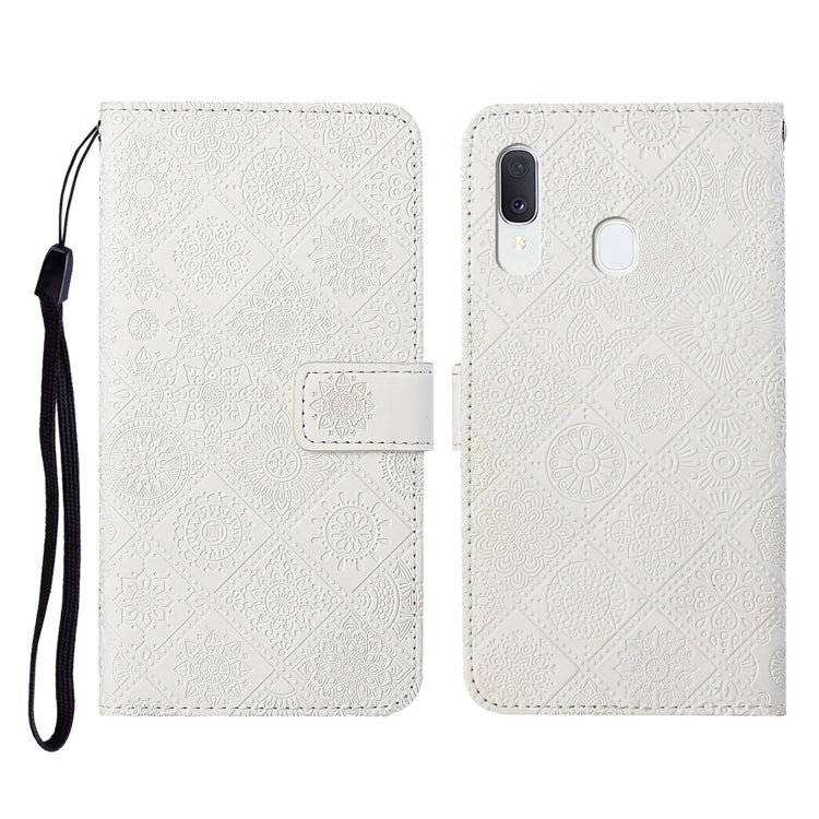 Ethnic Style Embossed Pattern Horizontal Flip Leather Case with Holder & Card Slots & Wallet & Lanyard, For Samsung Galaxy A20e, For Samsung Galaxy A20s, For Samsung Galaxy A21