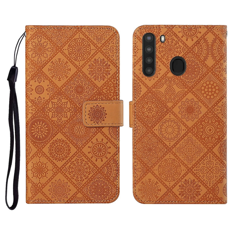 Ethnic Style Embossed Pattern Horizontal Flip Leather Case with Holder & Card Slots & Wallet & Lanyard, For Samsung Galaxy A20e, For Samsung Galaxy A20s, For Samsung Galaxy A21