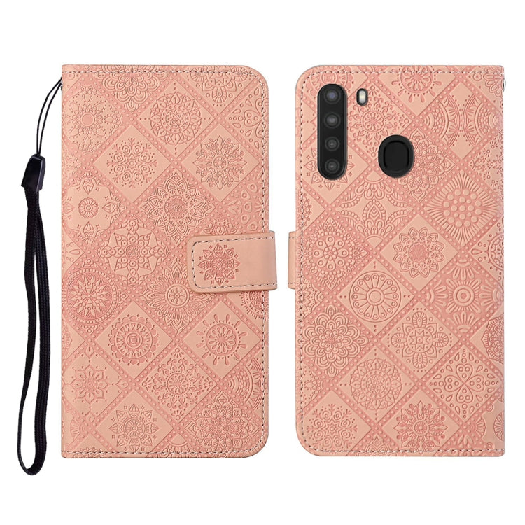 Ethnic Style Embossed Pattern Horizontal Flip Leather Case with Holder & Card Slots & Wallet & Lanyard, For Samsung Galaxy A20e, For Samsung Galaxy A20s, For Samsung Galaxy A21