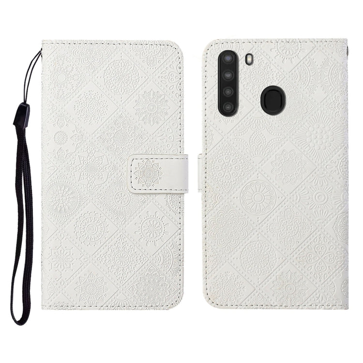 Ethnic Style Embossed Pattern Horizontal Flip Leather Case with Holder & Card Slots & Wallet & Lanyard, For Samsung Galaxy A20e, For Samsung Galaxy A20s, For Samsung Galaxy A21