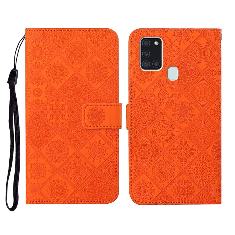Ethnic Style Embossed Pattern Horizontal Flip Leather Case with Holder & Card Slots & Wallet & Lanyard, For Samsung Galaxy A21s, For Samsung Galaxy A31, For Samsung Galaxy A40