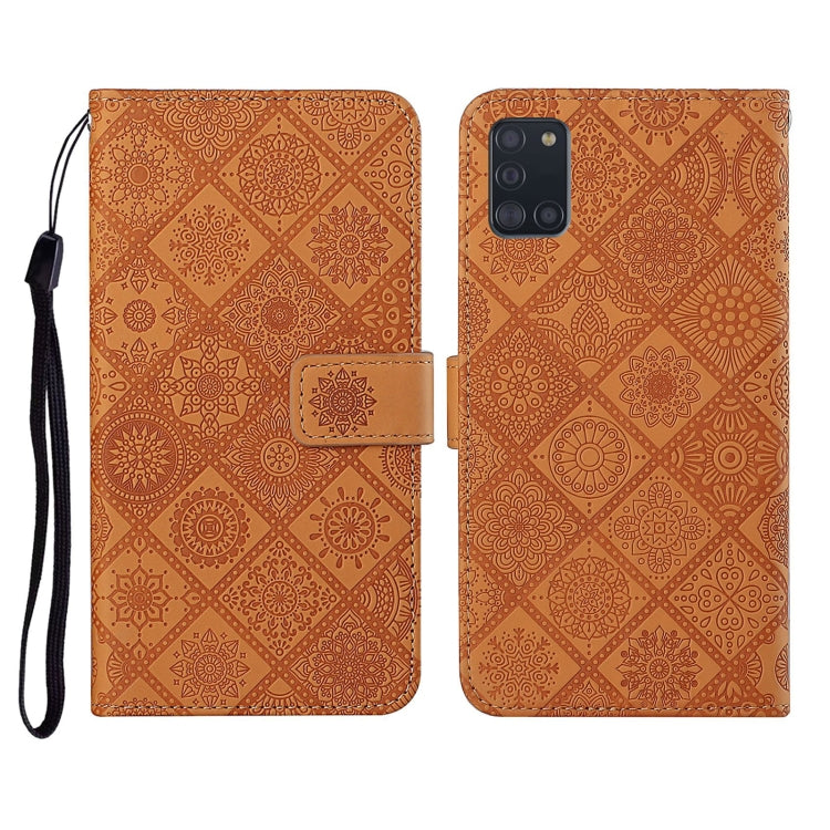 Ethnic Style Embossed Pattern Horizontal Flip Leather Case with Holder & Card Slots & Wallet & Lanyard, For Samsung Galaxy A21s, For Samsung Galaxy A31, For Samsung Galaxy A40