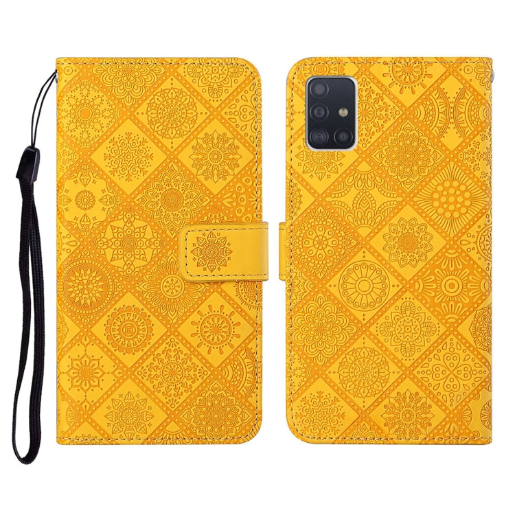Ethnic Style Embossed Pattern Horizontal Flip Leather Case with Holder & Card Slots & Wallet & Lanyard, For Samsung Galaxy A51, For Samsung Galaxy A70, For Samsung Galaxy A71