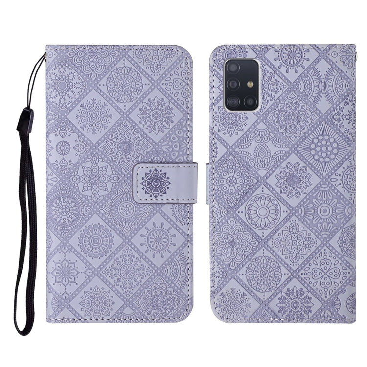 Ethnic Style Embossed Pattern Horizontal Flip Leather Case with Holder & Card Slots & Wallet & Lanyard, For Samsung Galaxy A51, For Samsung Galaxy A70, For Samsung Galaxy A71