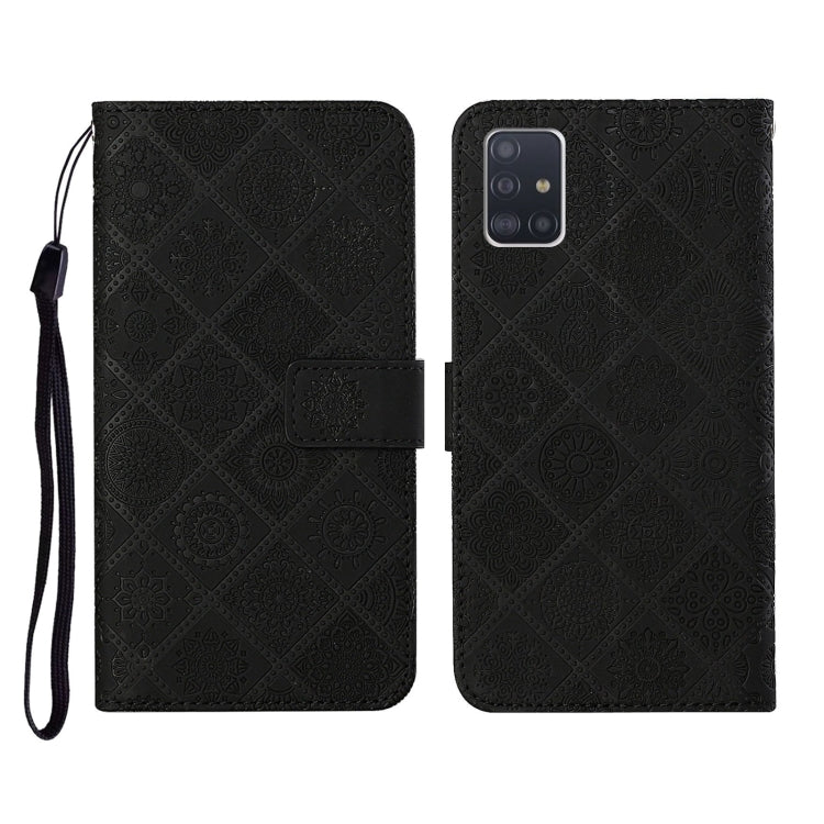Ethnic Style Embossed Pattern Horizontal Flip Leather Case with Holder & Card Slots & Wallet & Lanyard, For Samsung Galaxy A51, For Samsung Galaxy A70, For Samsung Galaxy A71