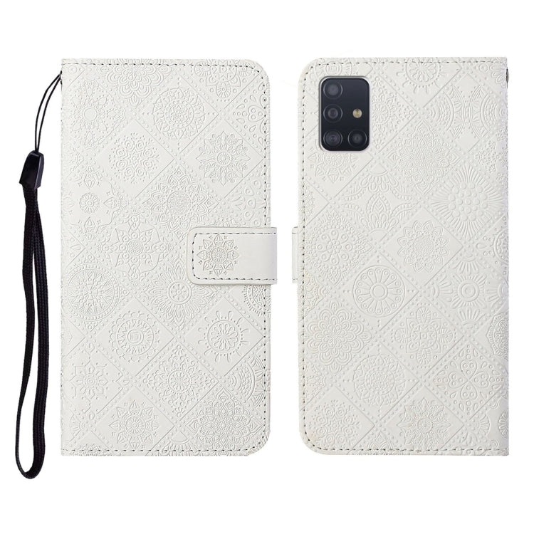Ethnic Style Embossed Pattern Horizontal Flip Leather Case with Holder & Card Slots & Wallet & Lanyard, For Samsung Galaxy A51, For Samsung Galaxy A70, For Samsung Galaxy A71