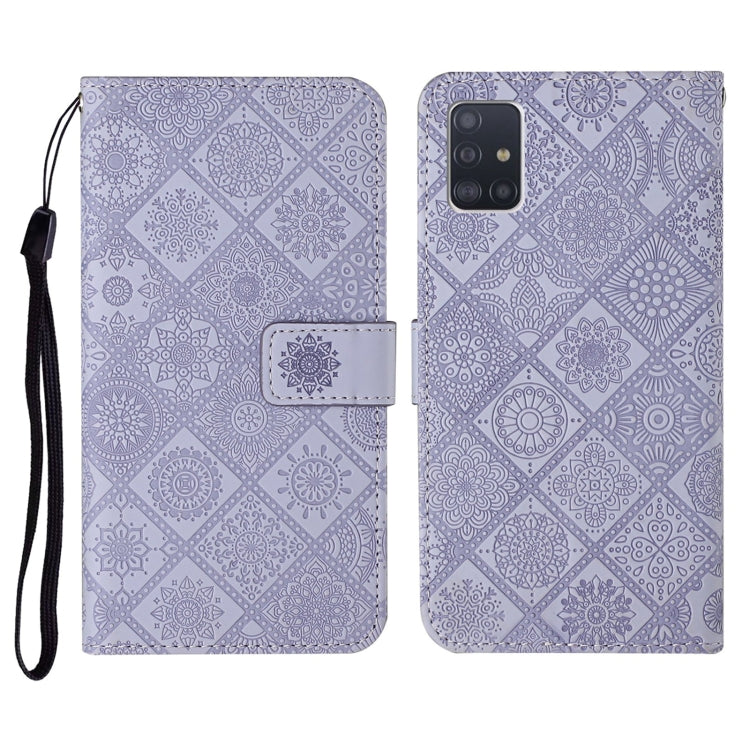 Ethnic Style Embossed Pattern Horizontal Flip Leather Case with Holder & Card Slots & Wallet & Lanyard, For Samsung Galaxy A51, For Samsung Galaxy A70, For Samsung Galaxy A71