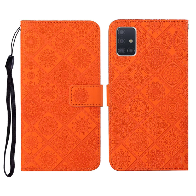 Ethnic Style Embossed Pattern Horizontal Flip Leather Case with Holder & Card Slots & Wallet & Lanyard, For Samsung Galaxy A51, For Samsung Galaxy A70, For Samsung Galaxy A71