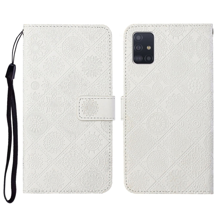 Ethnic Style Embossed Pattern Horizontal Flip Leather Case with Holder & Card Slots & Wallet & Lanyard, For Samsung Galaxy A51, For Samsung Galaxy A70, For Samsung Galaxy A71
