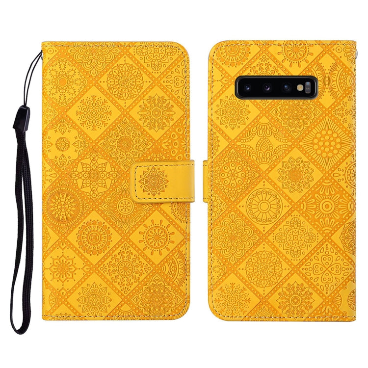 Ethnic Style Embossed Pattern Horizontal Flip Leather Case with Holder & Card Slots & Wallet & Lanyard, For Samsung Galaxy S10, For Samsung Galaxy S10+, For Samsung Galaxy S10e