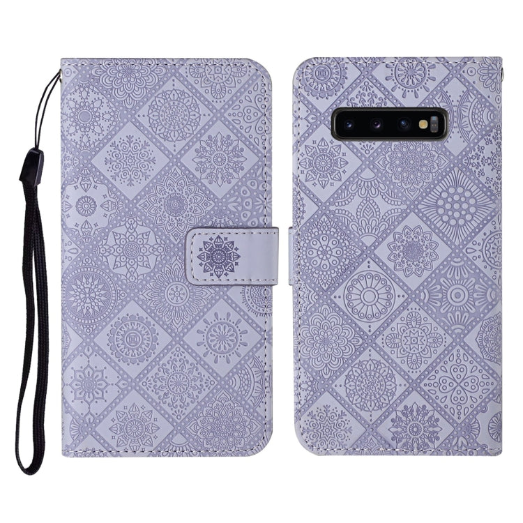 Ethnic Style Embossed Pattern Horizontal Flip Leather Case with Holder & Card Slots & Wallet & Lanyard, For Samsung Galaxy S10, For Samsung Galaxy S10+, For Samsung Galaxy S10e