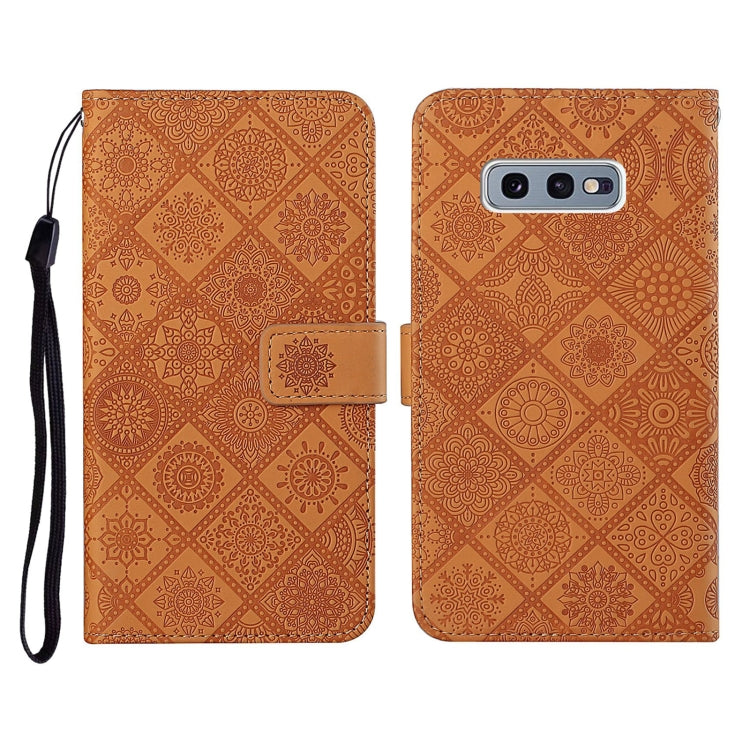 Ethnic Style Embossed Pattern Horizontal Flip Leather Case with Holder & Card Slots & Wallet & Lanyard, For Samsung Galaxy S10, For Samsung Galaxy S10+, For Samsung Galaxy S10e