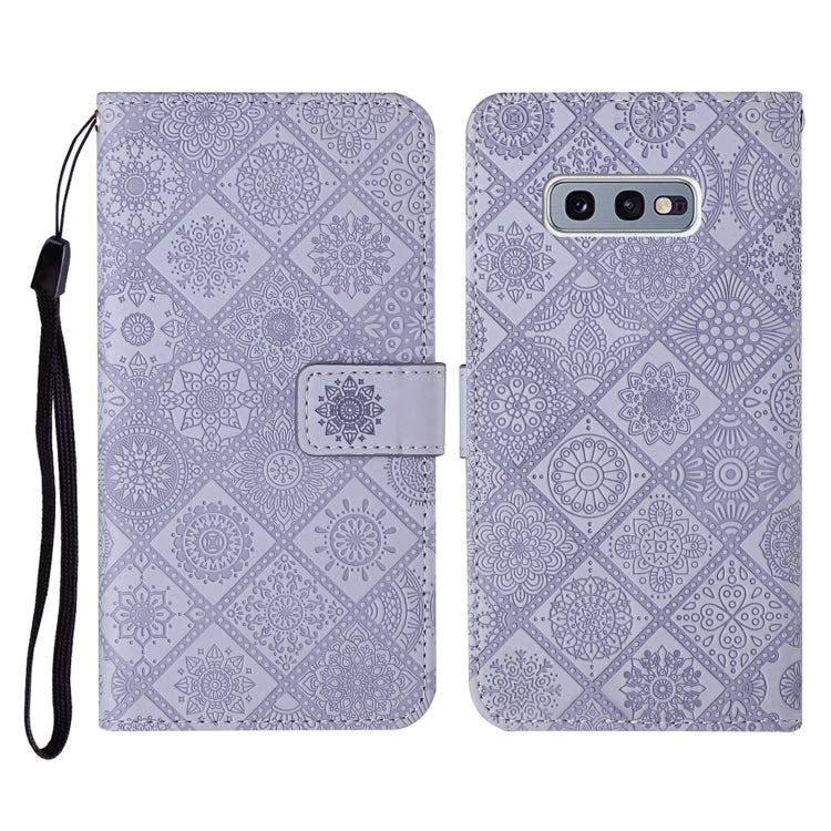 Ethnic Style Embossed Pattern Horizontal Flip Leather Case with Holder & Card Slots & Wallet & Lanyard, For Samsung Galaxy S10, For Samsung Galaxy S10+, For Samsung Galaxy S10e