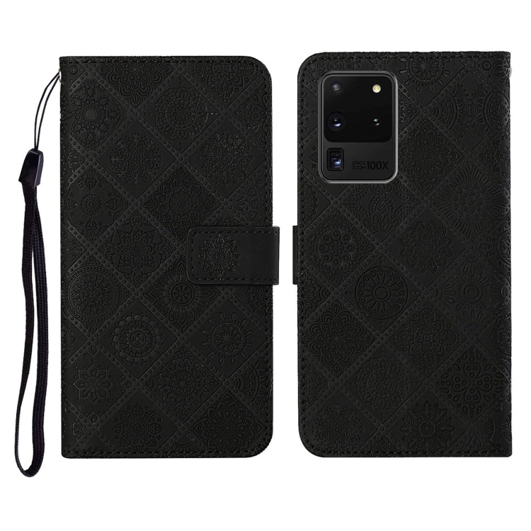 Ethnic Style Embossed Pattern Horizontal Flip Leather Case with Holder & Card Slots & Wallet & Lanyard, For Samsung Galaxy S20 Ultra, For Samsung Galaxy Galaxy S21 5G, For Samsung Galaxy S21+ 5G, For Samsung Galaxy Galaxy S21+ 5G