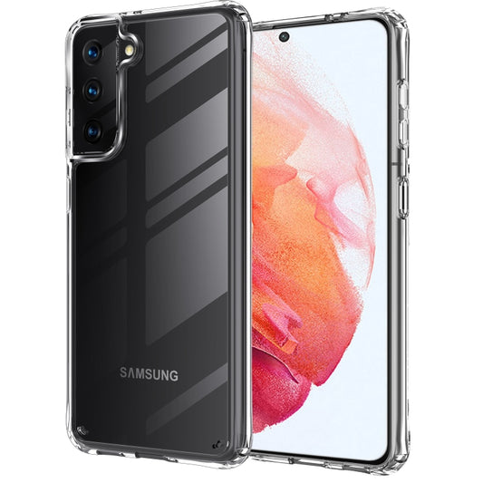Clear shockproof acrylic case for Samsung Galaxy S21 5G with thickened protective bumpers