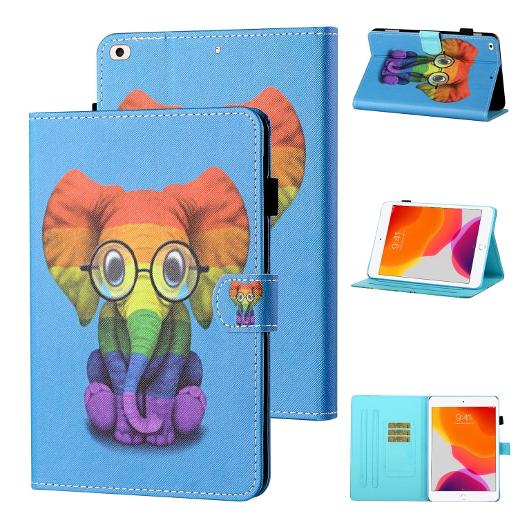 Coloured Drawing Stitching Horizontal Flip Leather Case with Holder & Card Slot & Sleep / Wake-up Function, For iPad Pro 11 (2020) / (2018), For iPad 10.2 2021 / 2020 / 2019 / Air (2019), For iPad Air / Air 2 / 9.7 (2017) & (2018)                      ...