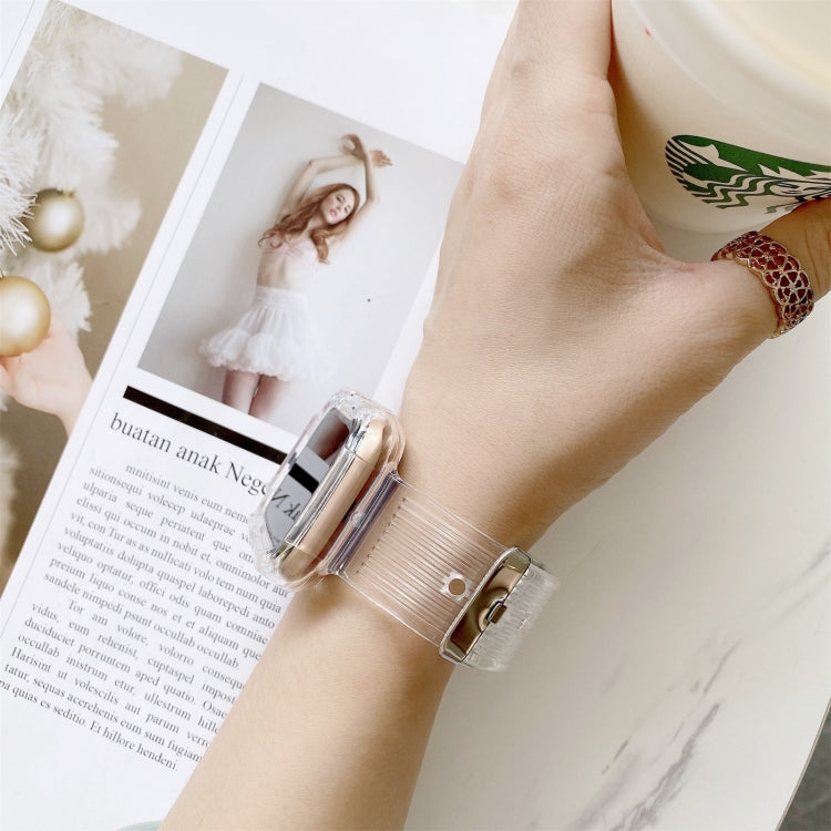 Candy Color Transparent TPU Watchband For Apple Watch Series 6 & SE & 5 & 4 40mm, For Apple Watch Series 7  41mm / & 6 & SE & 5 & 4 40mm