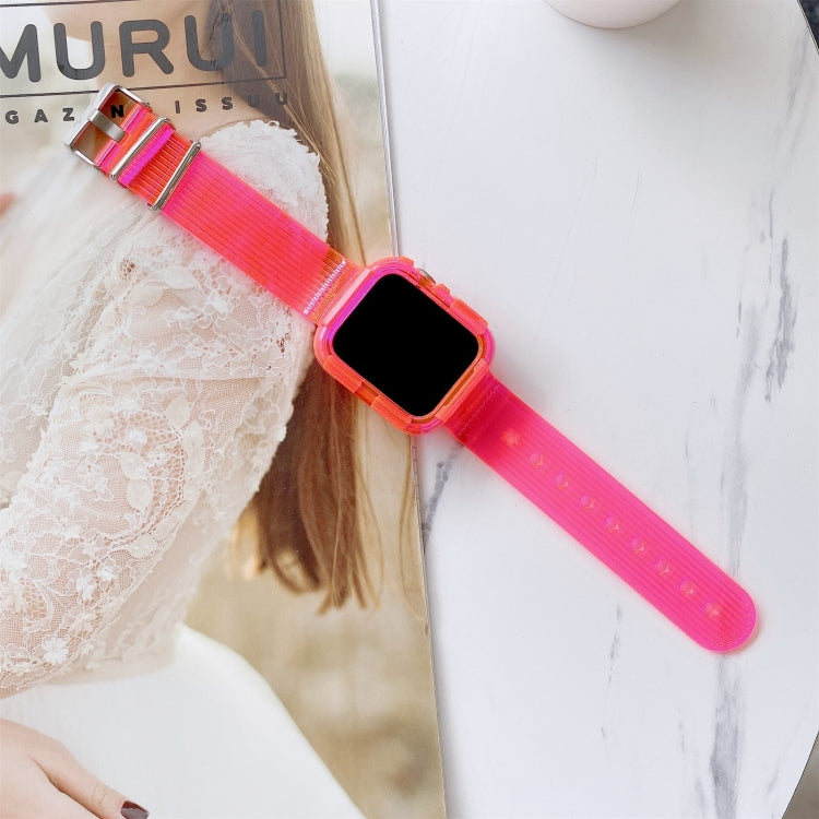 Candy Color Transparent TPU Watchband For Apple Watch Series 6 & SE & 5 & 4 40mm, For Apple Watch Series 7  41mm / & 6 & SE & 5 & 4 40mm