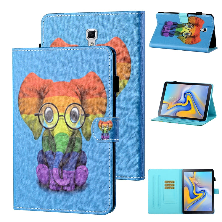 Coloured Drawing Stitching Horizontal Flip Leather Case with Holder & Card Slot & Sleep / Wake-up Function, For Samsung Galaxy Tab A 10.5 T590/T595, For Samsung Galaxy Tab A 10.1 (2016) T580/T585
