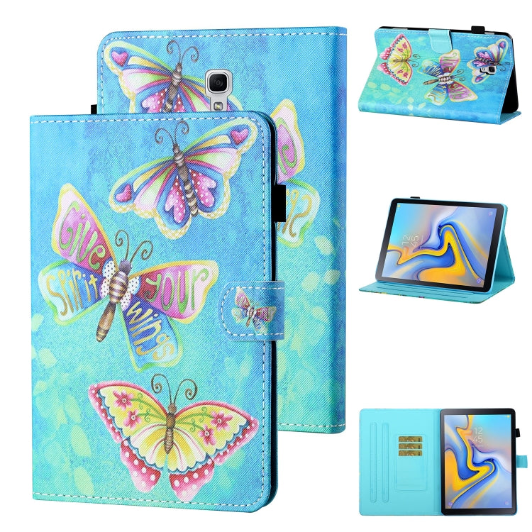 Coloured Drawing Stitching Horizontal Flip Leather Case with Holder & Card Slot & Sleep / Wake-up Function, For Samsung Galaxy Tab A 10.5 T590/T595, For Samsung Galaxy Tab A 10.1 (2016) T580/T585