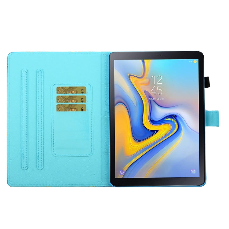 Coloured Drawing Stitching Horizontal Flip Leather Case with Holder & Card Slot & Sleep / Wake-up Function, For Samsung Galaxy Tab A 10.5 T590/T595, For Samsung Galaxy Tab A 10.1 (2016) T580/T585
