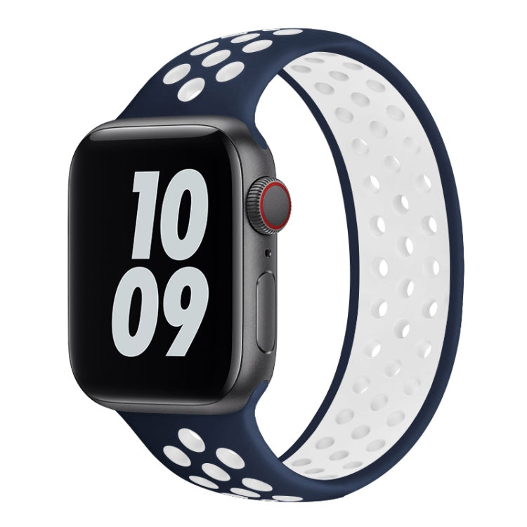 Elastic Silicone Watchband For Apple Watch Series 6 & SE & 5 & 4 40mm / 3 & 2 & 1 38mm, Length: 160mm, 160mm (White Black), 160mm (Black), 160mm (Black Yellow), 160mm (Black Grey), 160mm (Red Black), 160mm (Black White), 160mm (Black Red)��������������...