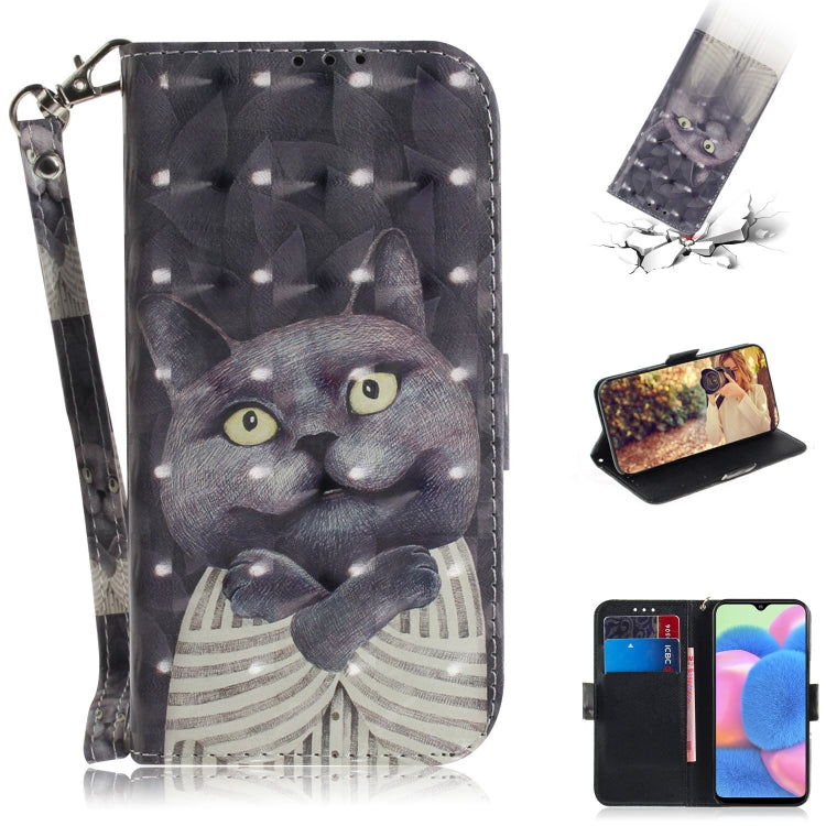 3D Colored Drawing Horizontal Flip Leather Case with Holder & Card Slot & Wallet & Lanyard