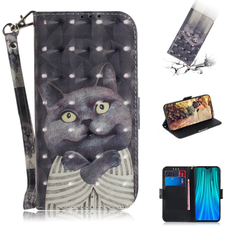3D Colored Drawing Horizontal Flip Leather Case with Holder & Card Slot & Wallet & Lanyard