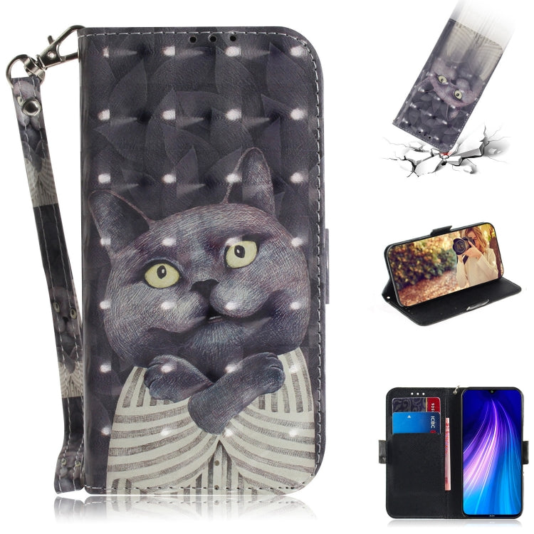 3D Colored Drawing Horizontal Flip Leather Case with Holder & Card Slot & Wallet & Lanyard