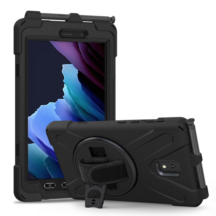 Shockproof Silicone PC Protective Case with Holder Strap for Samsung Galaxy Tab Active 3 T570 T575 8.0
