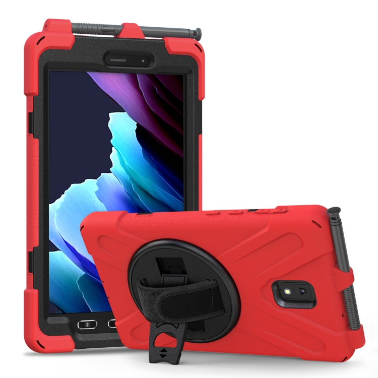 Shockproof Silicone PC Protective Case with Holder Strap for Samsung Galaxy Tab Active 3 T570 T575 8.0