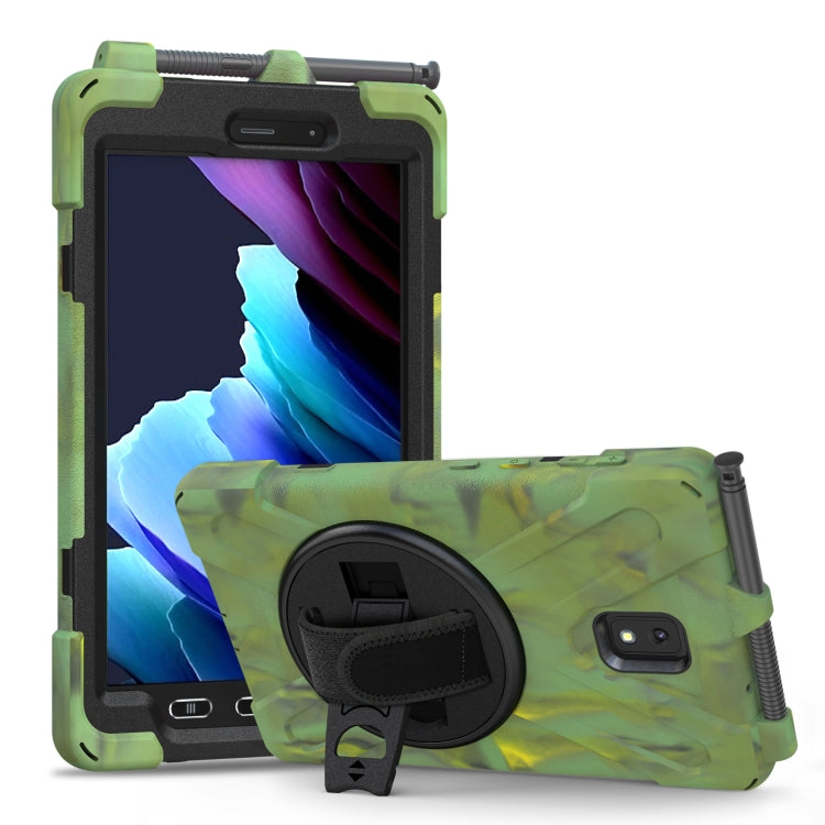 Shockproof Colorful Silicone + PC Protective Case with Holder & Shoulder Strap & Hand Strap