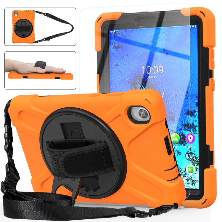 Shockproof Colorful Silicone + PC Protective Case with Holder & Shoulder Strap & Hand Strap