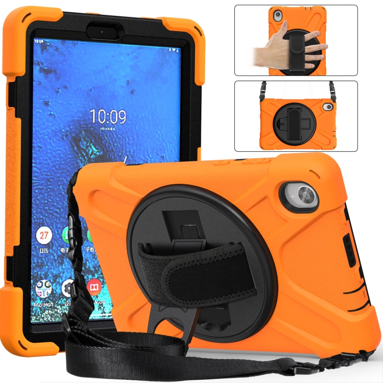Shockproof Colorful Silicone + PC Protective Case with Holder & Shoulder Strap & Hand Strap