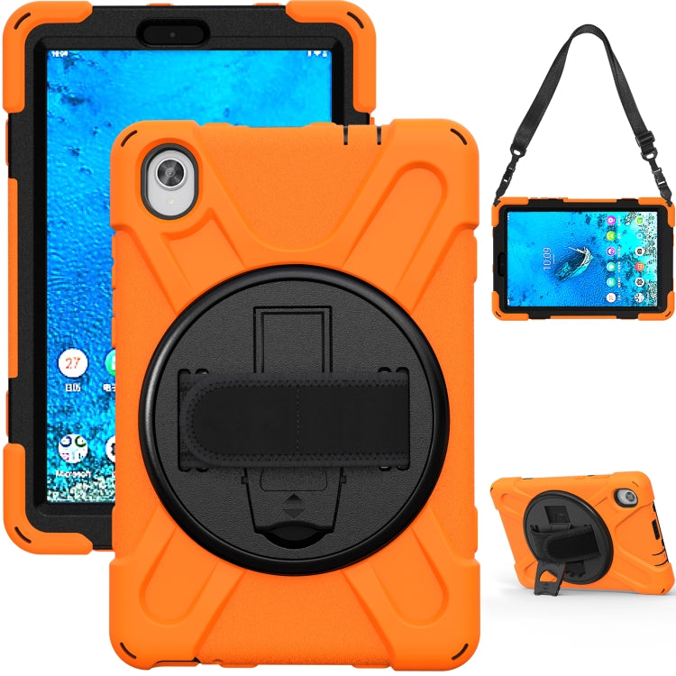 Shockproof Colorful Silicone + PC Protective Case with Holder & Shoulder Strap & Hand Strap
